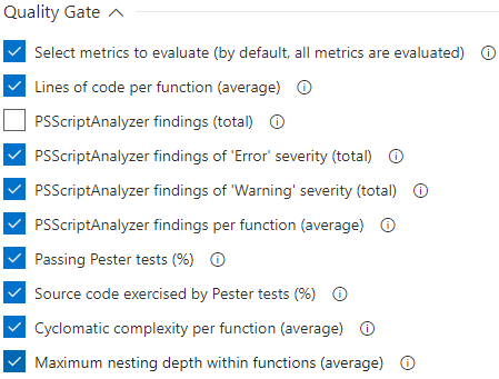 Select Code Metrics